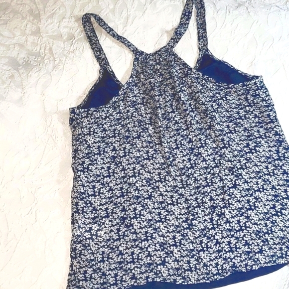 Princess Vera Wang Blue Floral Tank Top | XS - Picture 3 of 3